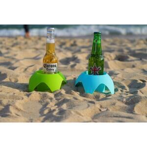 Beach Cup Holders Sand 7 Pack Drink Holders Beer Wine Soda Outdoor Stackable
